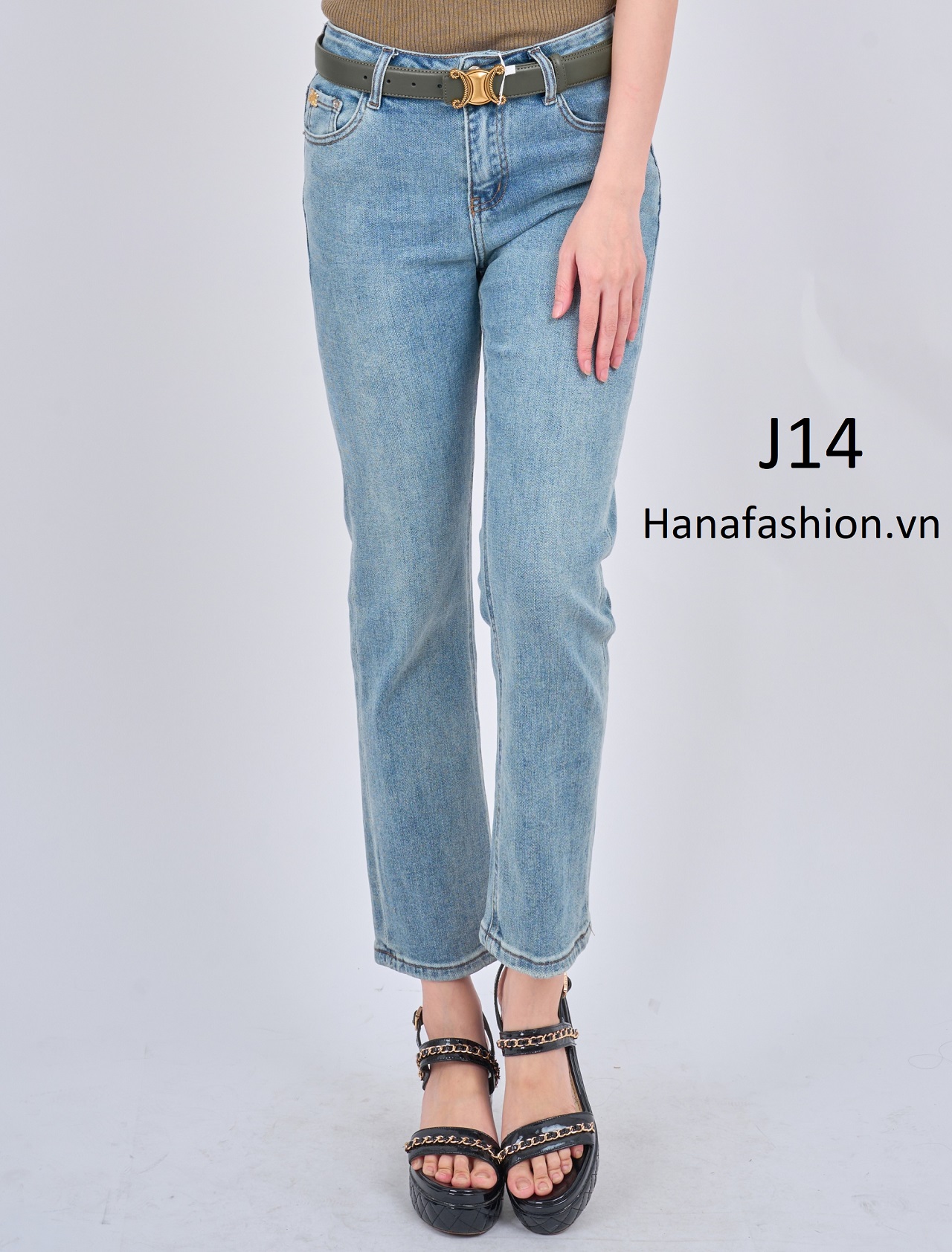 Quần Jeans ống đứng Hàn Quốc - J14