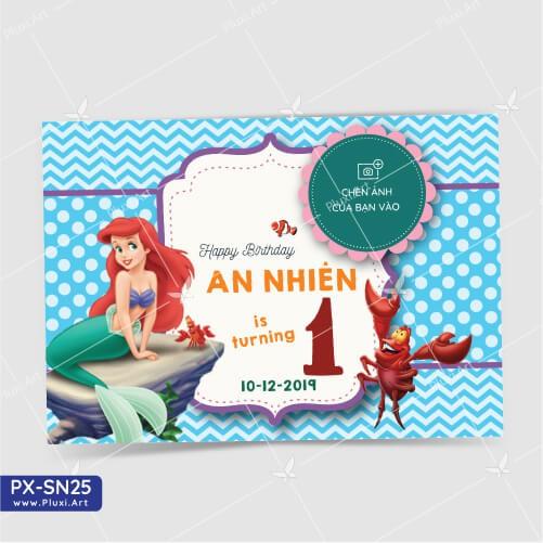 Thiệp thôi nôi – sinh nhật theo yêu cầu Pluxi