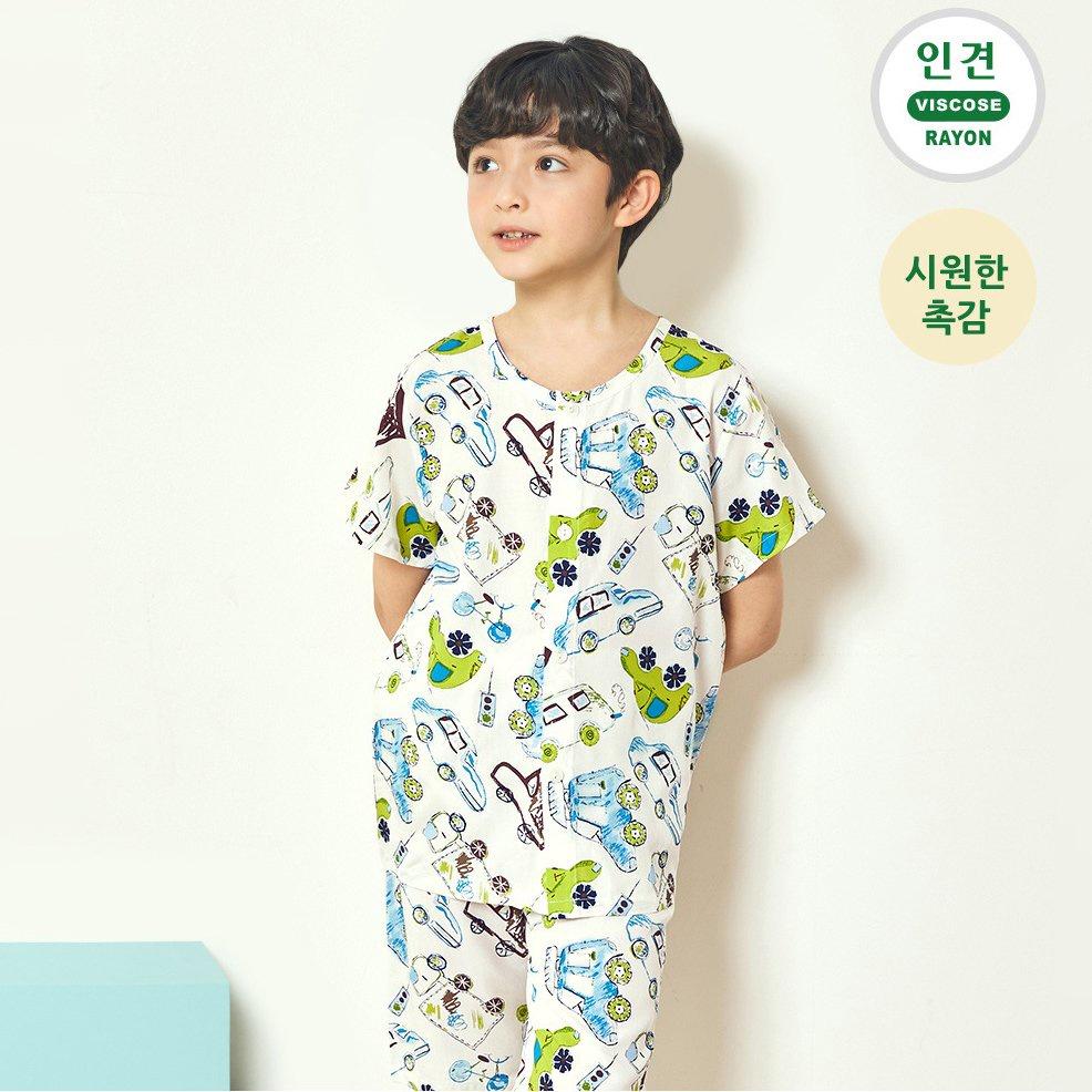 Đồ bộ Pyjama mặc nhà Viscose Rayon cho bé trai U3040 - Unifriend Hàn Quốc