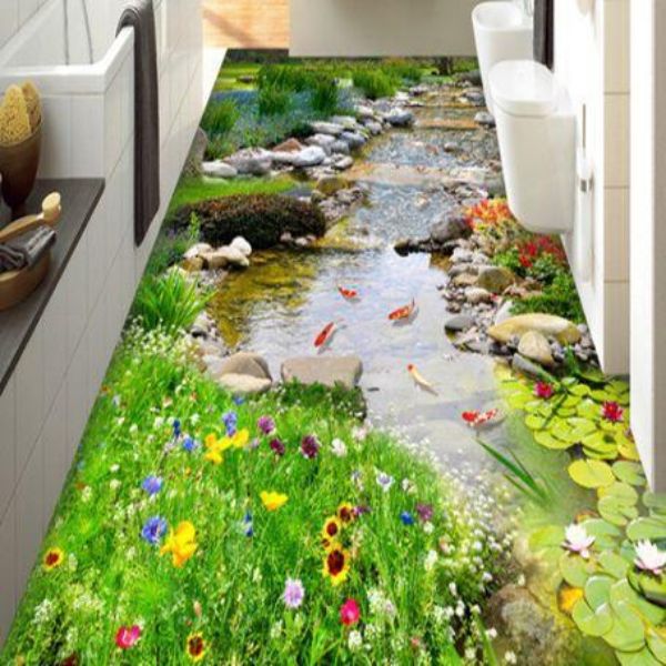 Tranh dán tường 3D suối nước SN36 (100x150cm)