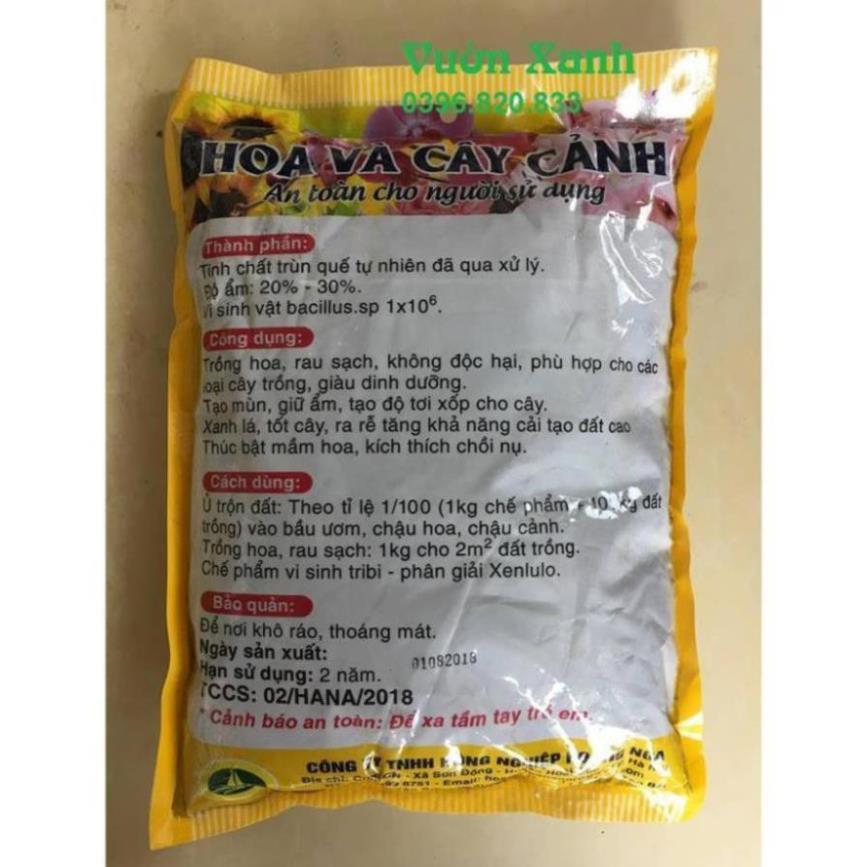 Phân giun quế nguyên chất 2kg, phân trùn quế siêu hoa cây cảnh