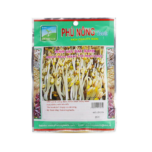 Gói 100g Hạt Giống Mầm Giá Đậu Xanh Mầm Giá Đỗ (Đậu làm Giá Đỗ) Phú Nông