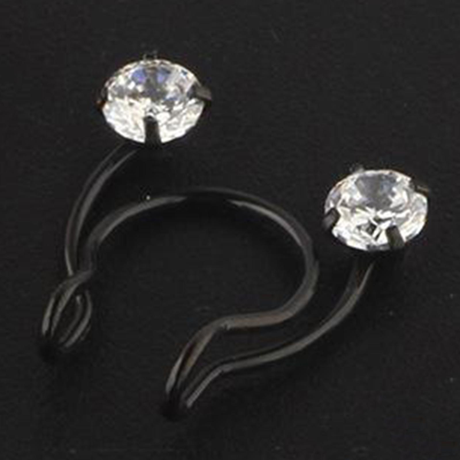 Stainless steel Nose Ring 8mm Loop No Piercing Clip On Hoop Rings