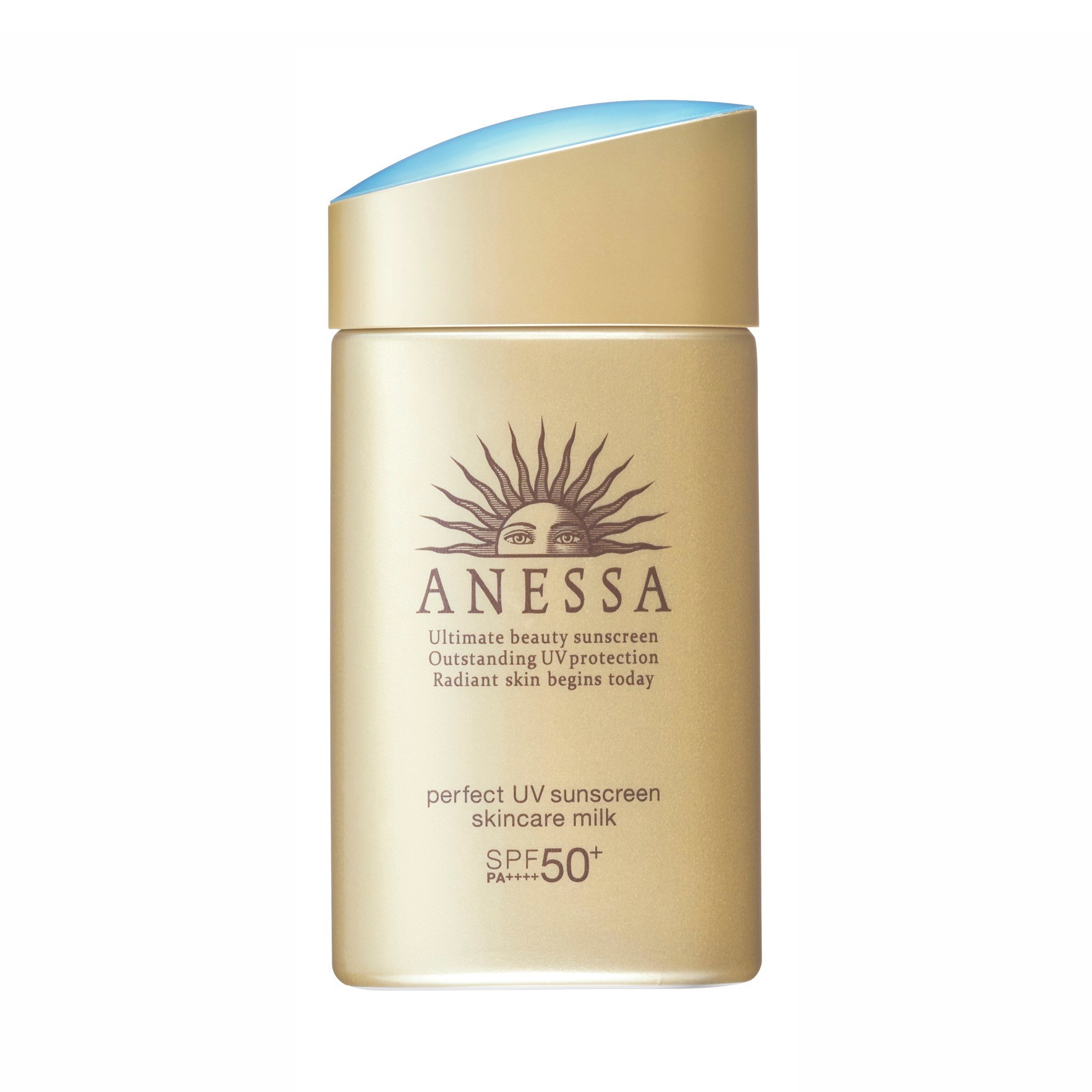 Sữa Chống Nắng Anessa Bảo Vệ Hoàn Hảo - Spf 50+, Pa++++ (An Perfect Uv Sunscreen Skincare Milk) tặng mặt nạ giấy nén Miniso