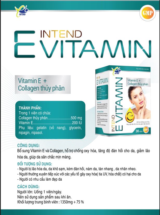 INTEND Vitamin E trắng da chống lão hóa