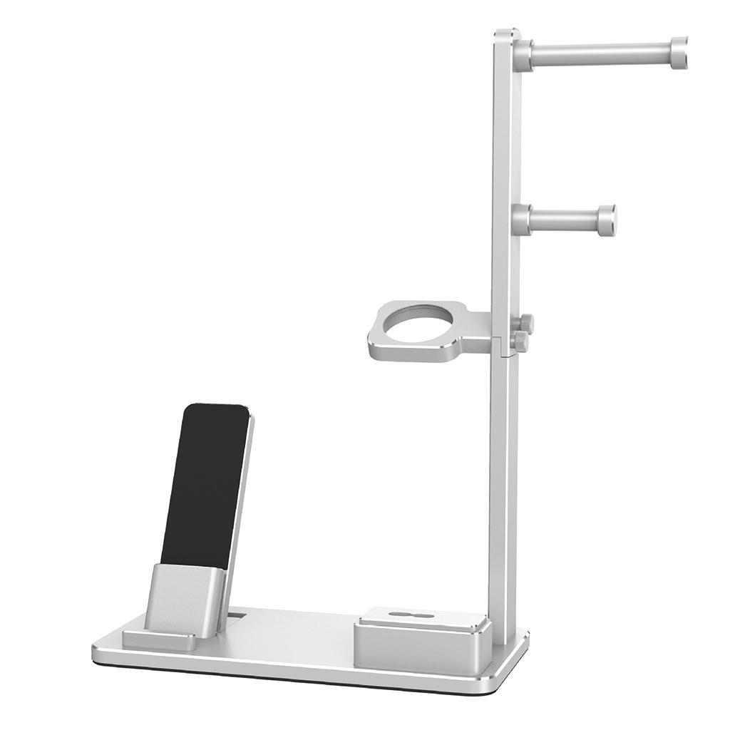 6 In 1 Aluminium Charger Stand Charging Dock for Apple Watch 1/2/3 Black