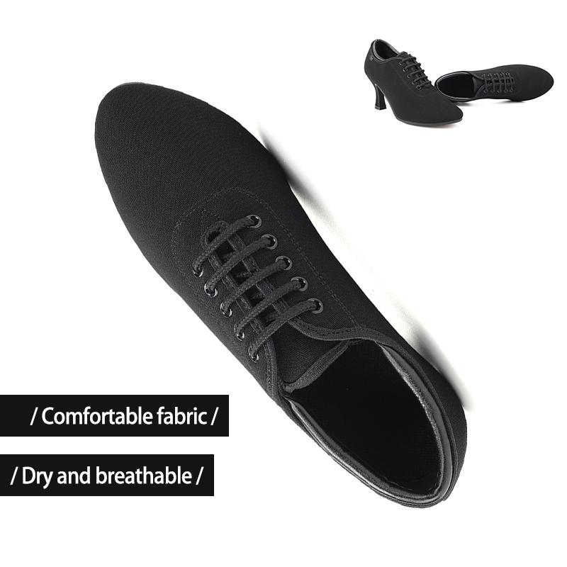 Giày khiêu vũ phụ nữ Dkzsyim Latin Black Oxford-Tango Dancing Giày khiêu vũ Ballroom Salsa Dance Shoes Đóng ngón chân cao 5/7.5cm Color: 5CM-Indoor Shoe Size: 38