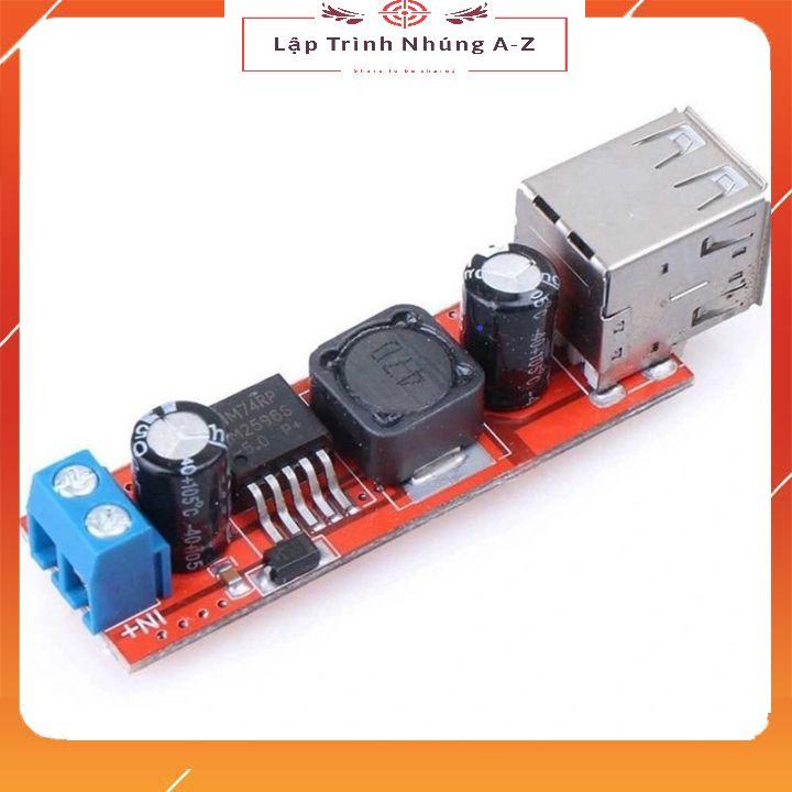 [Lập Trình Nhúng A-Z][G13] Module Hạ Áp DC 9V, 12V, 24V, 36V, 40V Ra Cổng USB 5V 3A DC