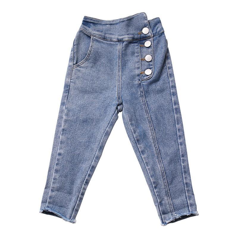  Quần jean denim cạp cao ống côn cực sành điệu cho bé gái