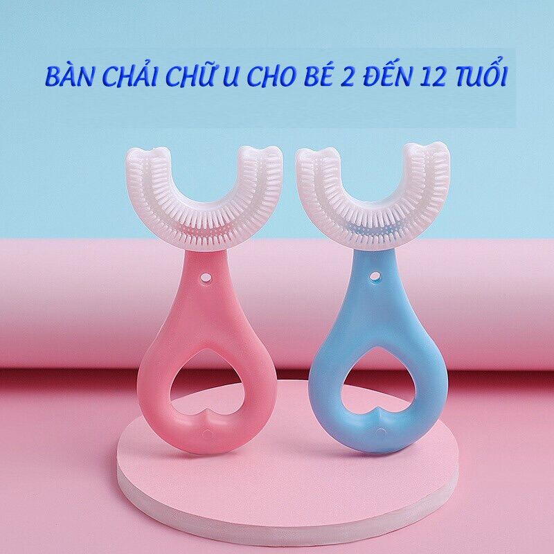 Bàn chải đánh răng cho bé, bàn chải trẻ em chữ U giúp bé vệ sinh răng miệng hiệu quả - phù hợp các bé từ 2-6 tuổi