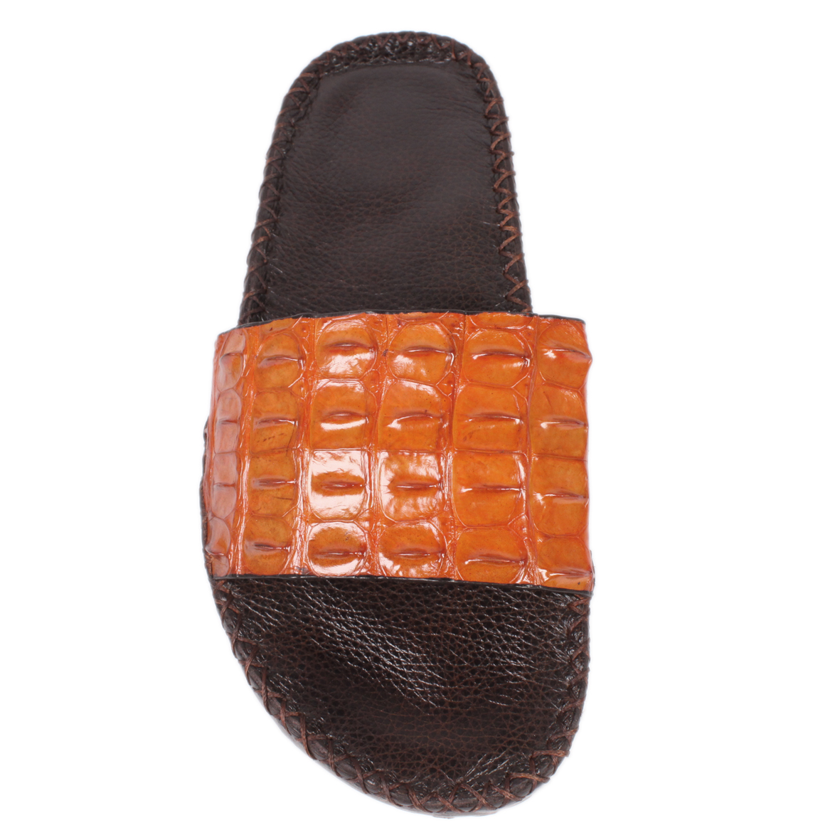 Dép nam Huy Hoàng da cá sấu quai ngang gai màu đen, nâu đất, vàng bò, nâu đỏ HC7264-65-66-67