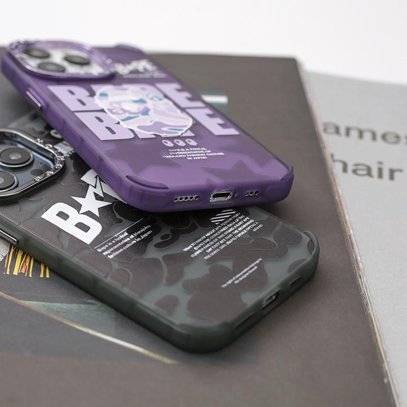 Ốp Lưng BAPE Silicon Cho Iphone 14 Pro Max / 13 Pro Max / 12 Pro Max Bảo Vệ Camera , Chống Bám Vân Tay