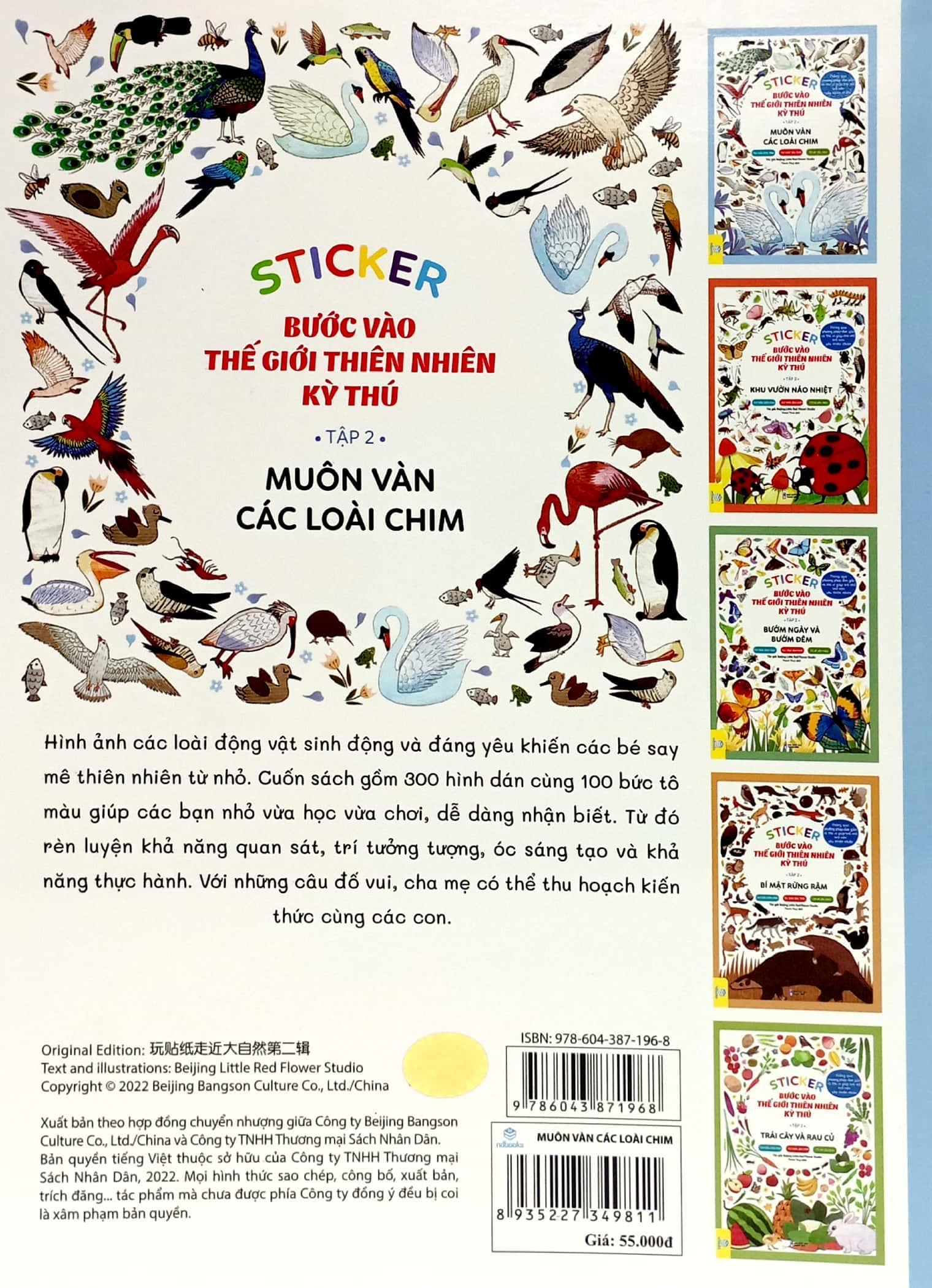 Sticker Bước Vào Thế Giới Thiên Nhiên Kỳ Thú - Tập 2 - Muôn Vàn Các Loài Chim