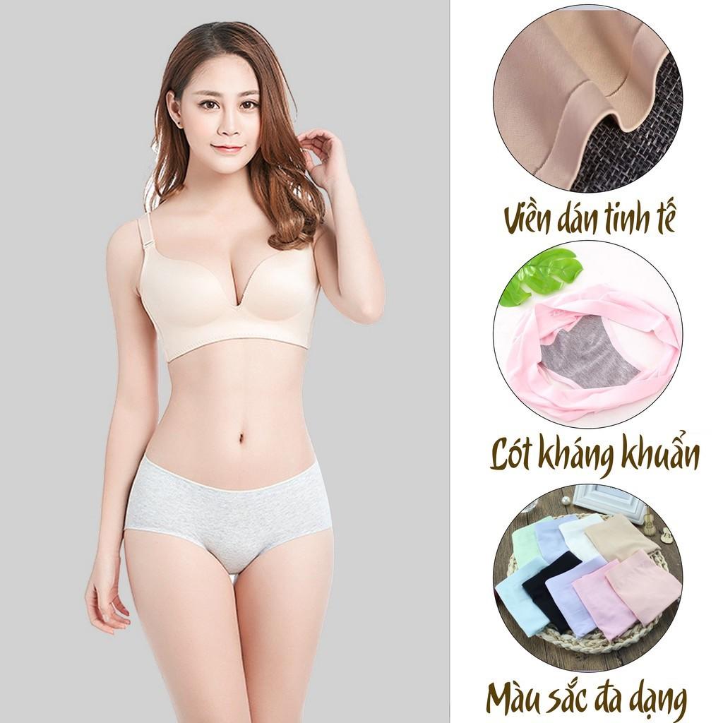 Quần lót nữ ️️ Quần chip nữ không đường may - Quần lót nữ đúc su kháng khuẩn mềm mại
