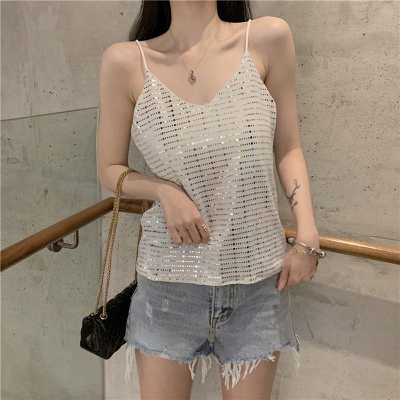 Áo dệt kim thiết kế cổ chữ V thanh lịch