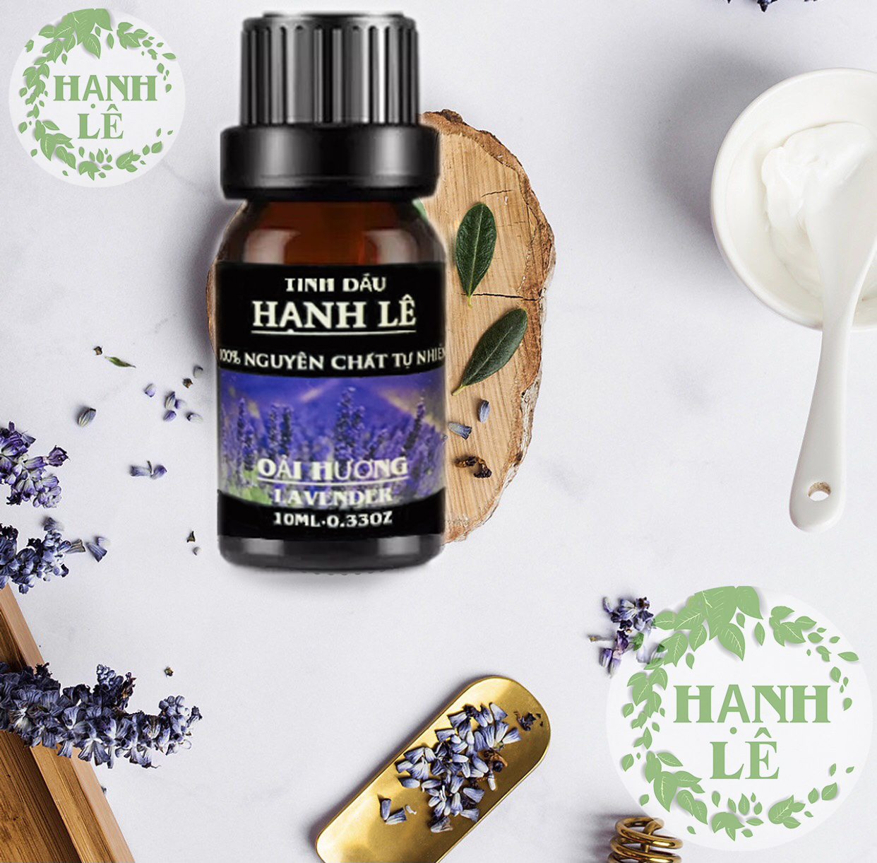 TINH DẦU OẢI HƯƠNG (LAVENDER) HẠNH LÊ 100% NGUYÊN CHẤT TỪ THIÊN NHIÊN 10ML (MUA 2SET 6 CHAI ĐƯỢC TẶNG 01 MÁY KHUẾCH TÁN TINH DẦU MÈO THẦN TÀI)