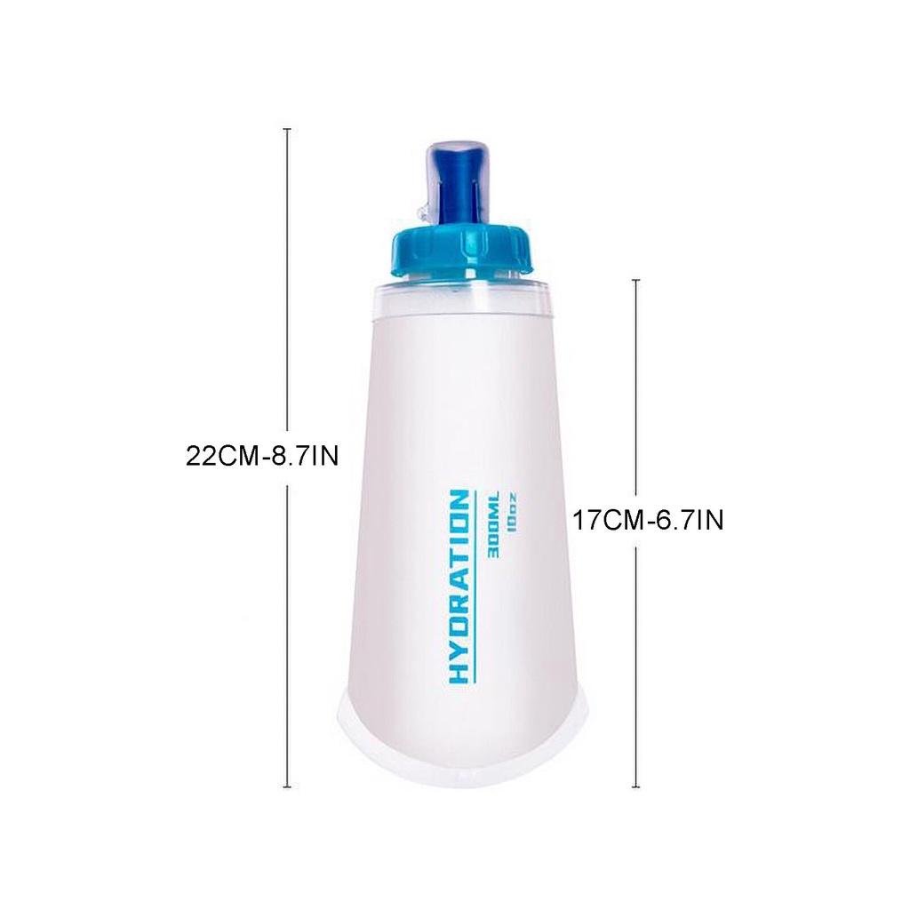 Portable Folding Water Bottle TPU Outdoor Sports Soft Water Bag Running Folding Water Bottle Hiking Camping Soft Flask Water Bag