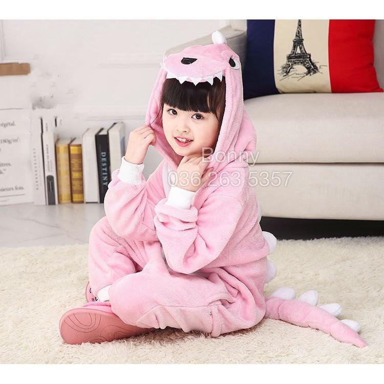 Bộ Đồ Thú Khủng Long Xanh - Bộ đồ hình thú đồ ngủ khủng long Xanh Trẻ Em