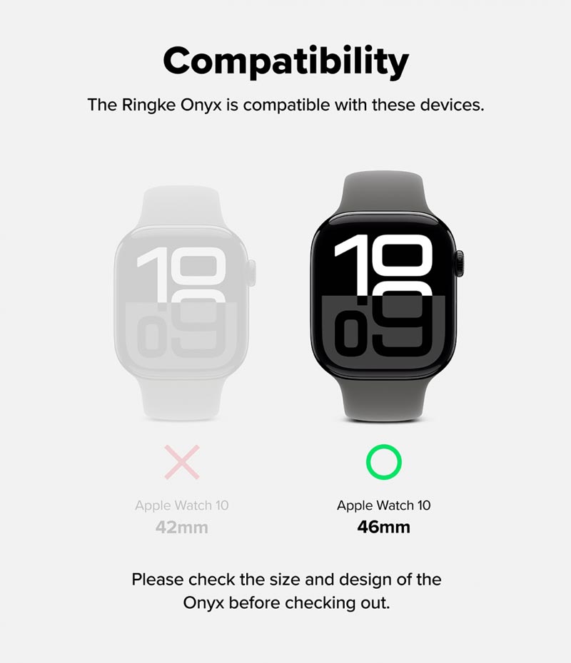 Ốp dành cho Apple Watch 10 RINGKE Onyx 46mm - Hàng Chính Hãng