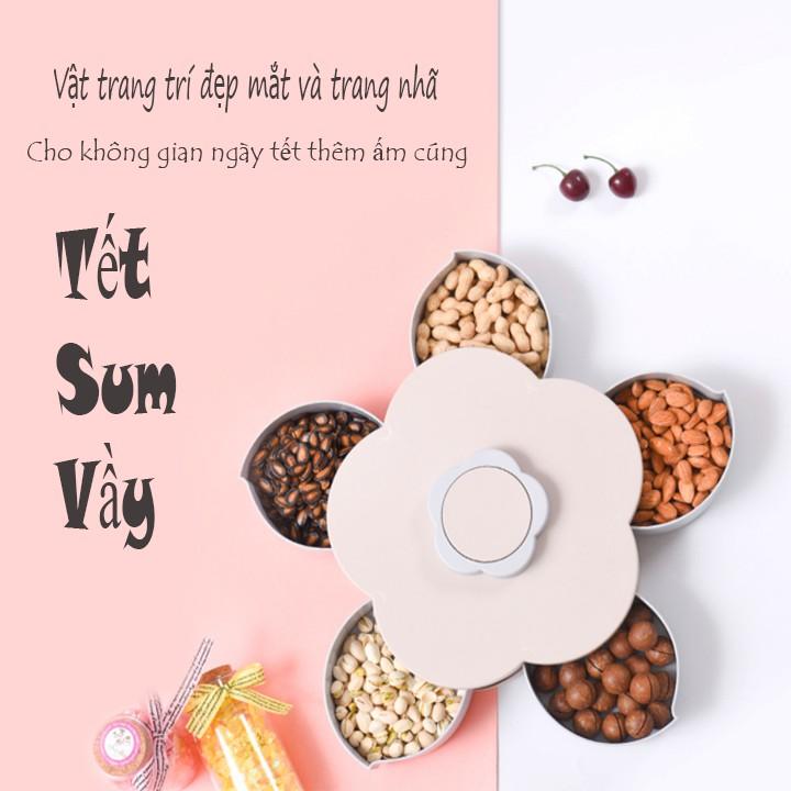 Khay đựng mứt xòe 5 cánh