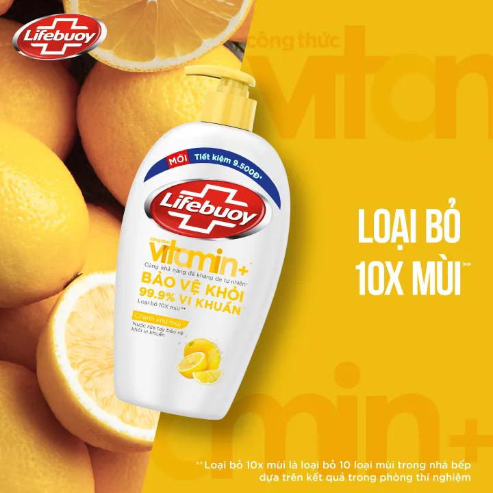 Combo 2 LIFEBUOY nước rửa tay chanh khử mùi 180g