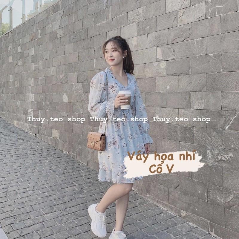 ️ VÁY HOA NHÍ CHUN EO DÀI TAY HÀN QUỐC ️