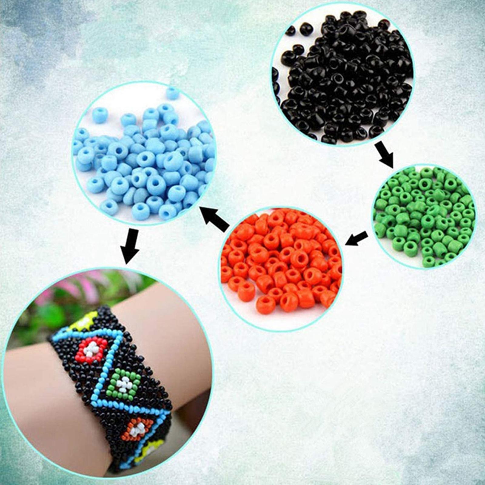 Glass Beads for Jewelry Making , Spacer Beads 24 Colors Small Beads, Tiny Beads Set for DIY Bracelets Necklaces Earring Making Crafts