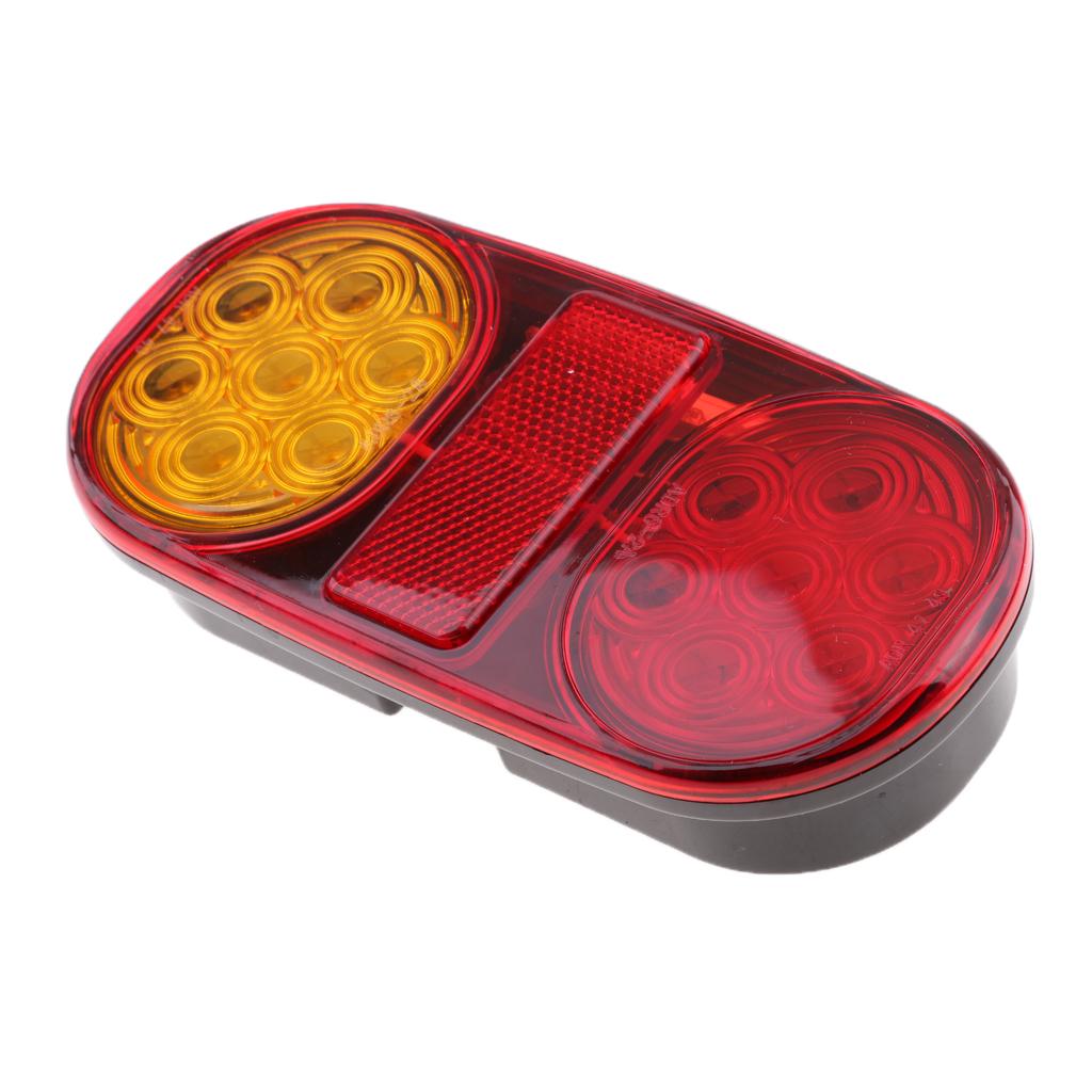 2pcs Universal Truck LED Sealed Stop/Turn/Tail Light Marine Waterproof