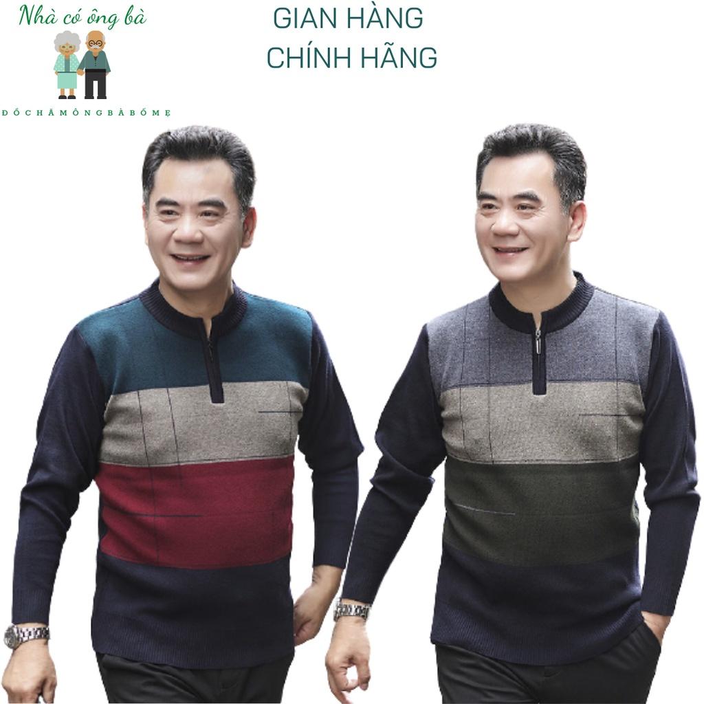 (LOẠI 1) Áo len cổ tròn có khóa dày dặn cho bố mùa đông, áo khoác mùa đông cho bố cho ông đồ trung niên mẫu mới hot 2022