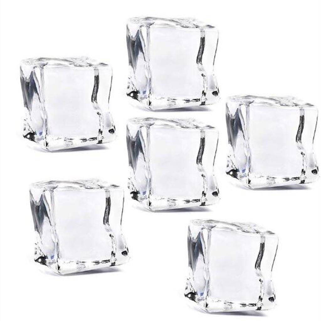 50 Pieces Clear Square Acrylic  for Photography Props  Decor 20mm