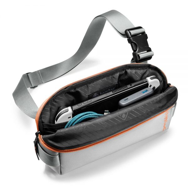 TÚI ĐEO CHÉO TOMTOC LIGHTWEIGHT CODURA SLING BAG GRAY - HÀNG CHÍNH HÃNG