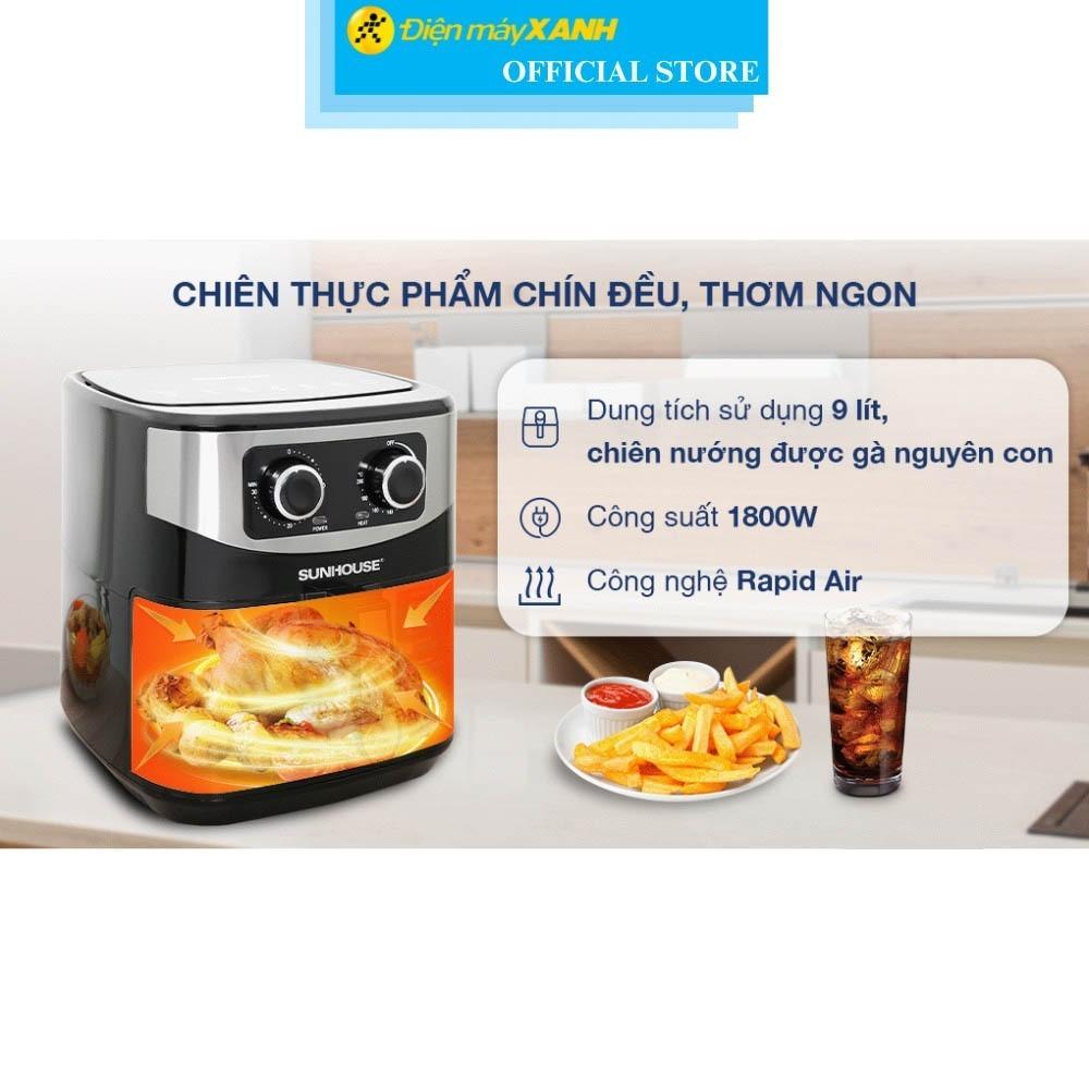 Nồi chiên không dầu Sunhouse SHD4035 9 lít - Hàng chính hãng - Hàng Chính Hãng