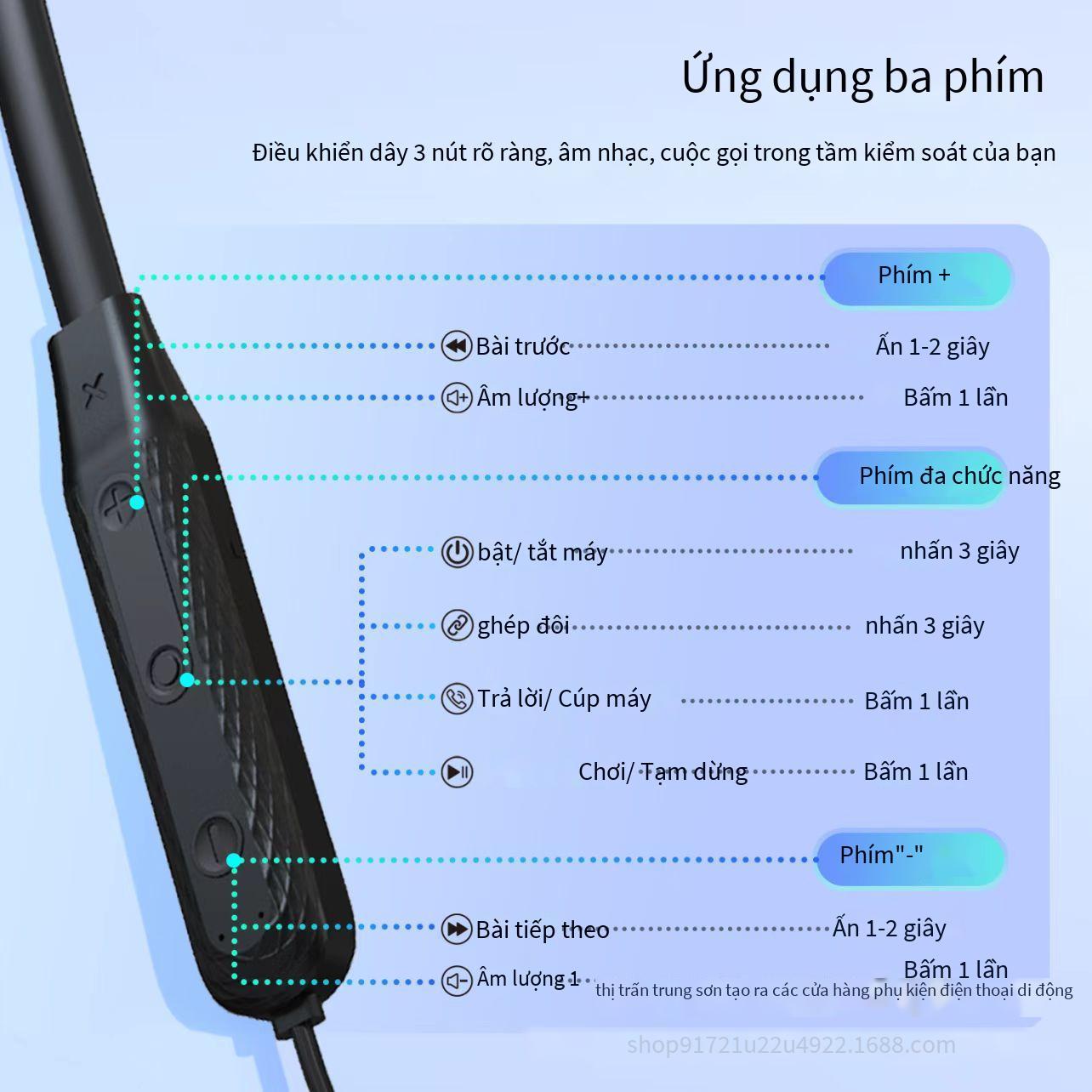 Đảm Bảo Chất Lượng Thương Hiệu LY-D1 Treo Cổ Không Dây Bluetooth Tai Nghe 5.0 Dự Phòng Vua Thể Thao Tặng Tai Nghe