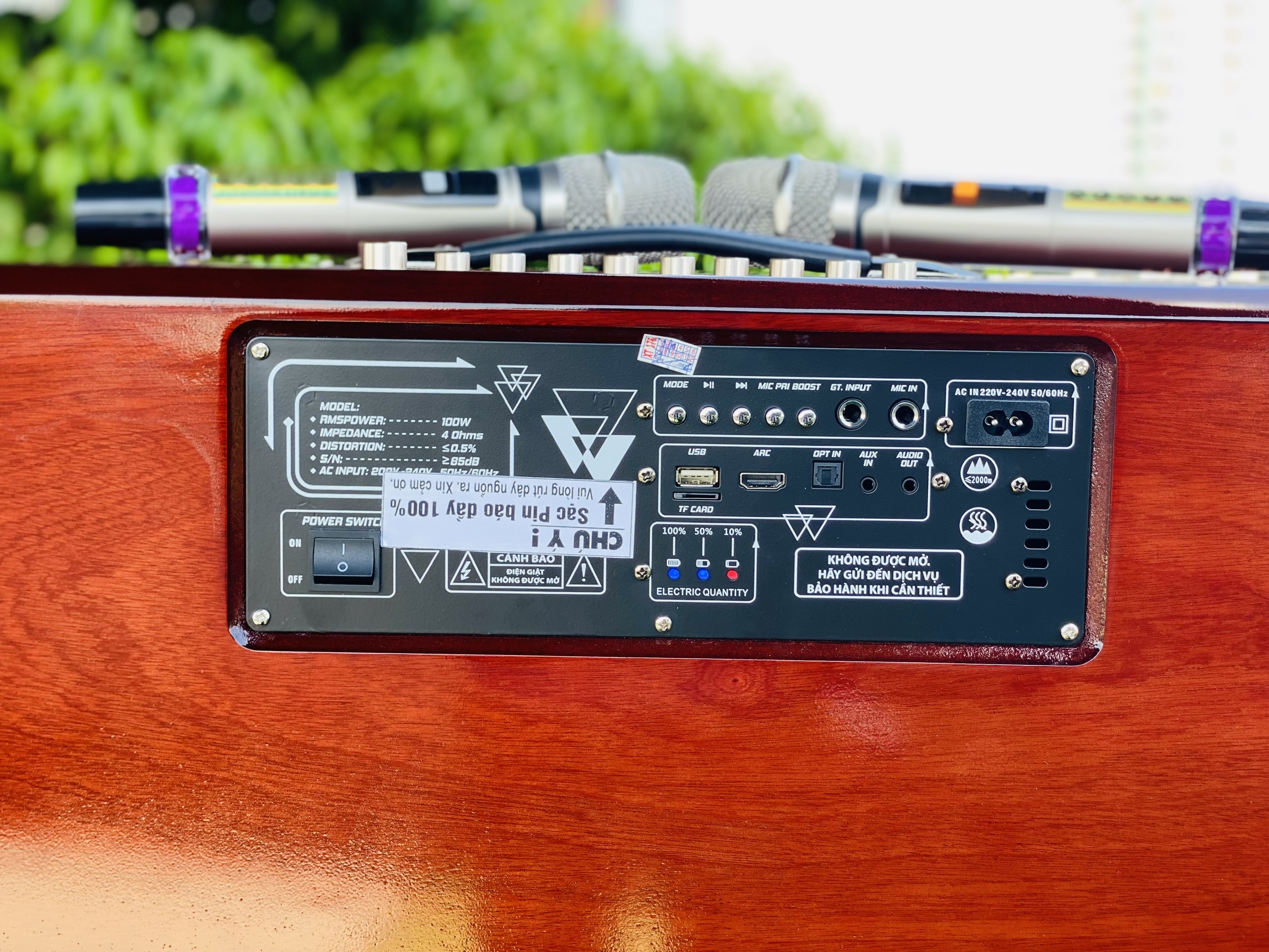 [ Tặng Kèm Micro Và Phụ Kiện ] Loa Di Động Thùng Gỗ Sang Trọng Cao Cấp MTMAX DK06, Trang Bị 2 Bass 20 Và 2 Treble Cho Công Công Suất Mạnh Mẽ, Đầy Đủ Kết Nối Bluetooth, HDMI, Optical, Cổng Guitar, Cổng Micro, TF Bảo Hành 12 Tháng, Hàng Chính Hãng