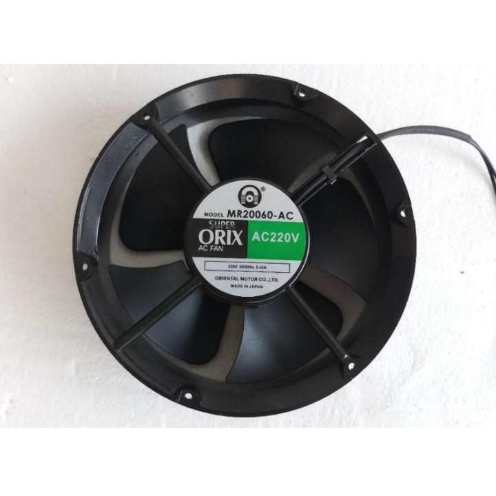 Quạt thông gió Orix tròn 20cm (đen) chạy điện 220v, công suất 60w, quạt tản nhệt