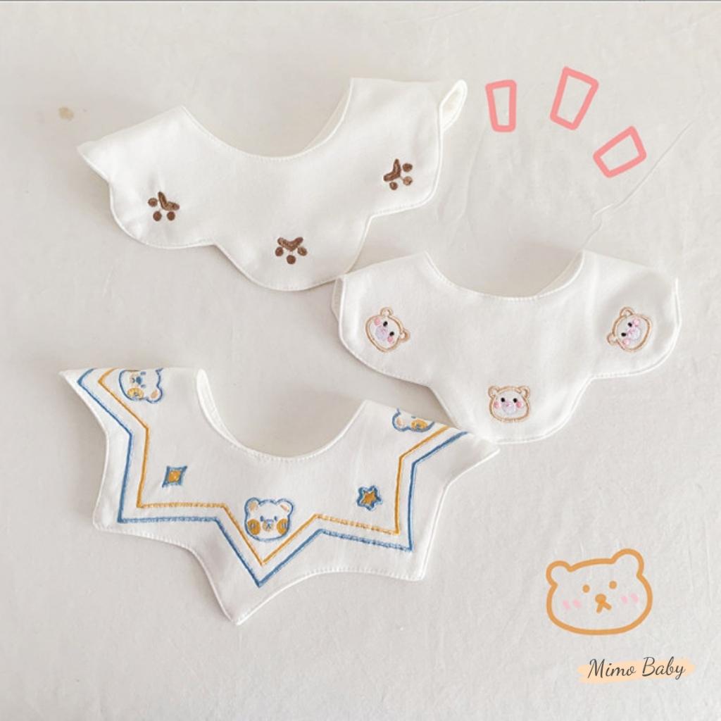 Set 3 yếm cổ cotton cao cấp họa tiết dễ thương cho bé YC13 Mimo Baby