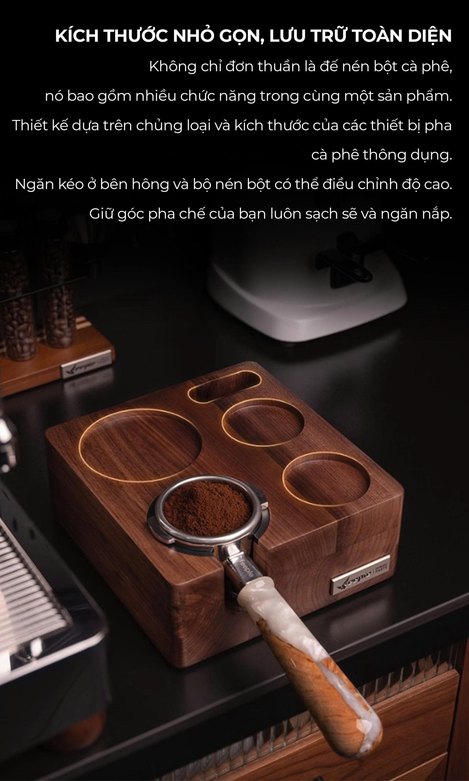 Đế gỗ tamper OCD WDT Feepie