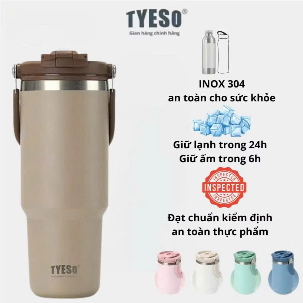 Cốc giữ nhiệt TYESO 01024 dung tích 900ML bằng thép không gỉ 304 - Hàng chính hãng