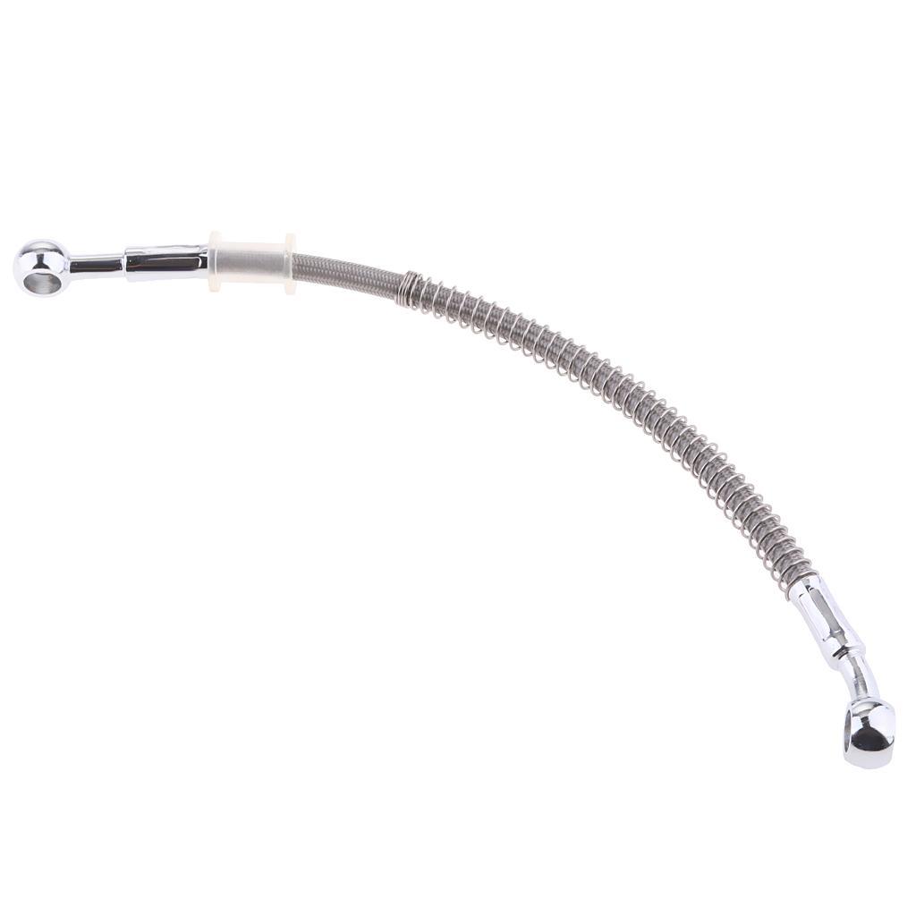 2X Motorcycle Braided Spring Brake Clutch Oil Hose Line Pipe Tube 30cm