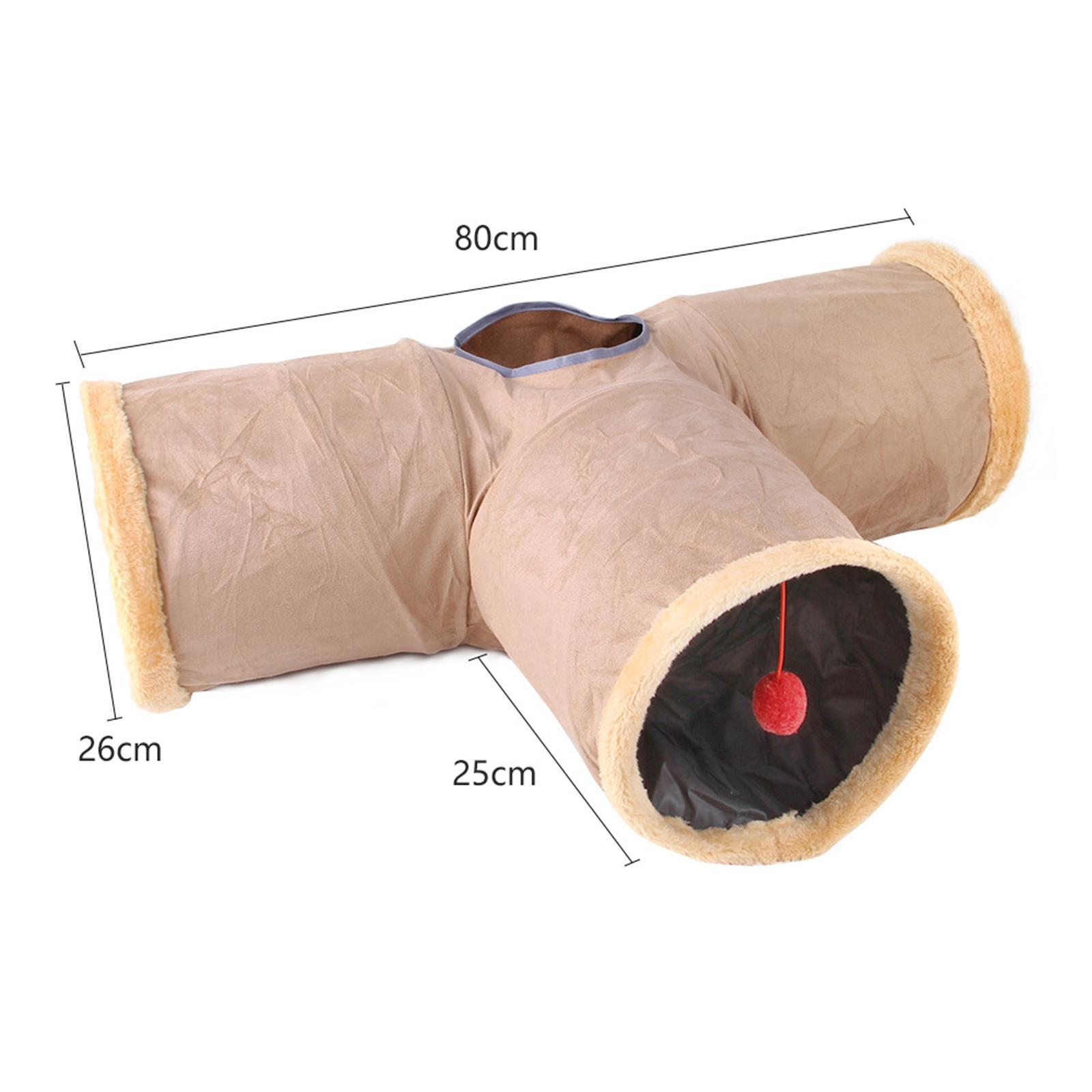 Cat Tunnel Tube for Indoor Cats, Cat Toys 3 Way Collapsible, Kitty Tunnel Cat Pet Toys Peek Hole Toy for Puppy, Kitten, Rabbit