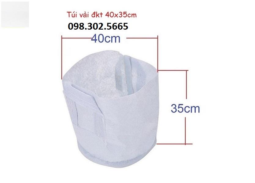 Combo 10 Túi vải địa ươm, trồng cây Kích thước 40x35cm có quai xách - Chậu vải địa không dệt