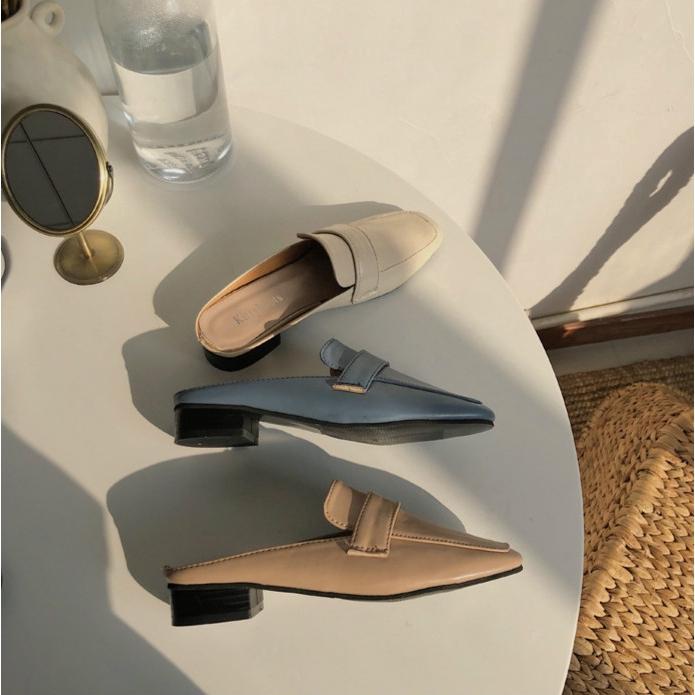 Dép bít mũi chất liệu da PU thời trang cá tính