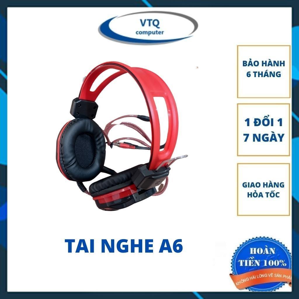 Tai Nghe Chụp Tai Chuyên Chơi Game Qinlian A6 jack 3.5 Có Micro, Dây Chống Đứt, Dùng Được Cho Máy Tính Và Điện Thoại