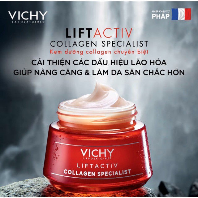 Kem Dưỡng Vichy Collagen Chuyên Biệt Dành Cho Cả Ngày & Và Đêm Cải Thiện Dấu Hiệu Lão Hóa Do Thiếu Hụt Collagen 50ml