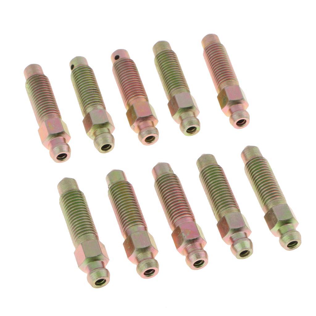 5x10 Pieces Car Front and Rear 38mm Brake Bleeder Screws M8*1mm