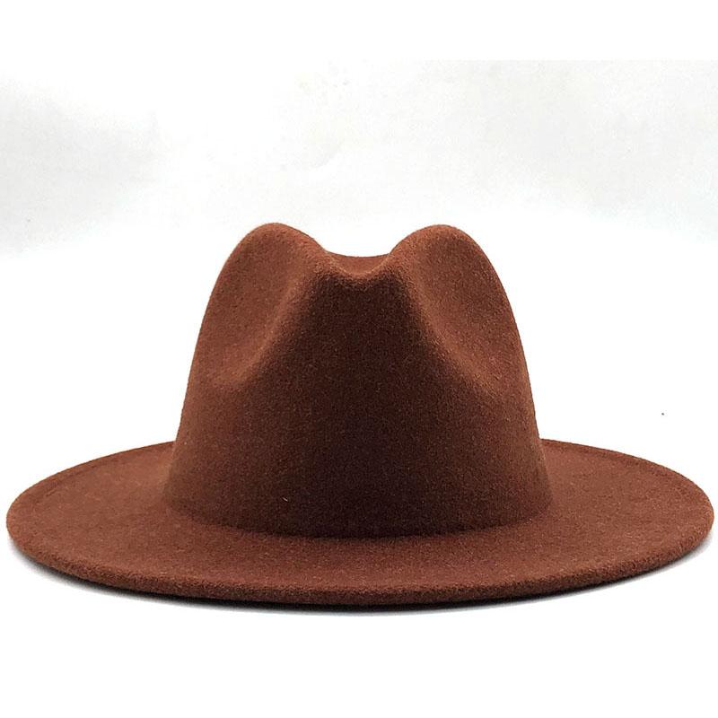 Chất Lượng Cao Len Thời Trang Mùa Đông Vintage Nữ Fedora Mũ Lưỡi Trai Nữ Cảm Thấy Nón Mùa Hè Mùa Xuân Len Cảm Thấy Đầu Jazz Nón