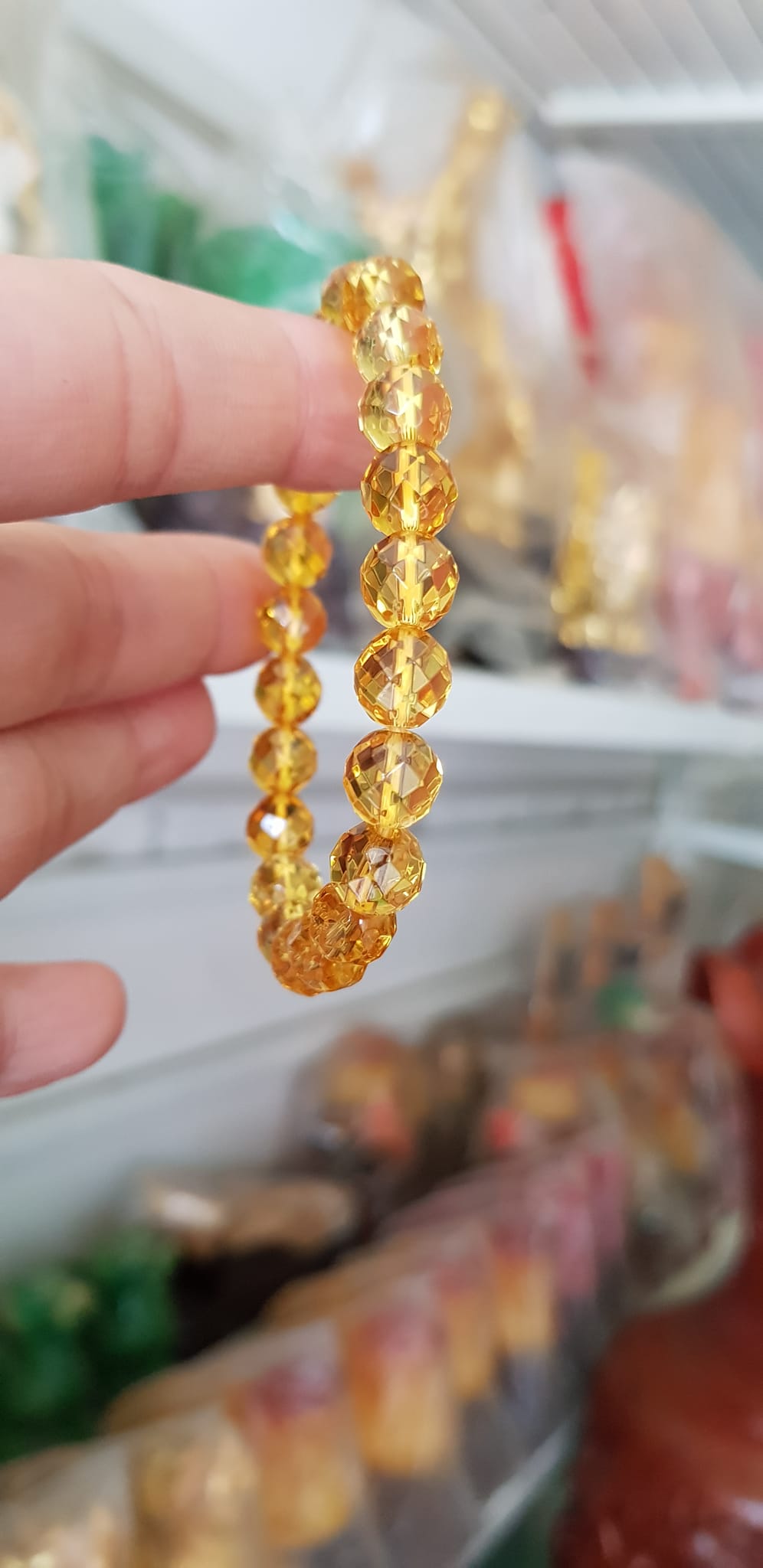 Vòng tay chuỗi đá thạch anh tự nhiên vàng tươi giác size nhỏ 8mm 22 hạt vòng hợp nữ mệnh kim thổ thuỷ đeo đẹp may mắn tốt cho sức khỏe, công việc hanh thông thuận lợi ạ món quà tặng ý nghĩa dành cho chính mình &amp; người thân ạ