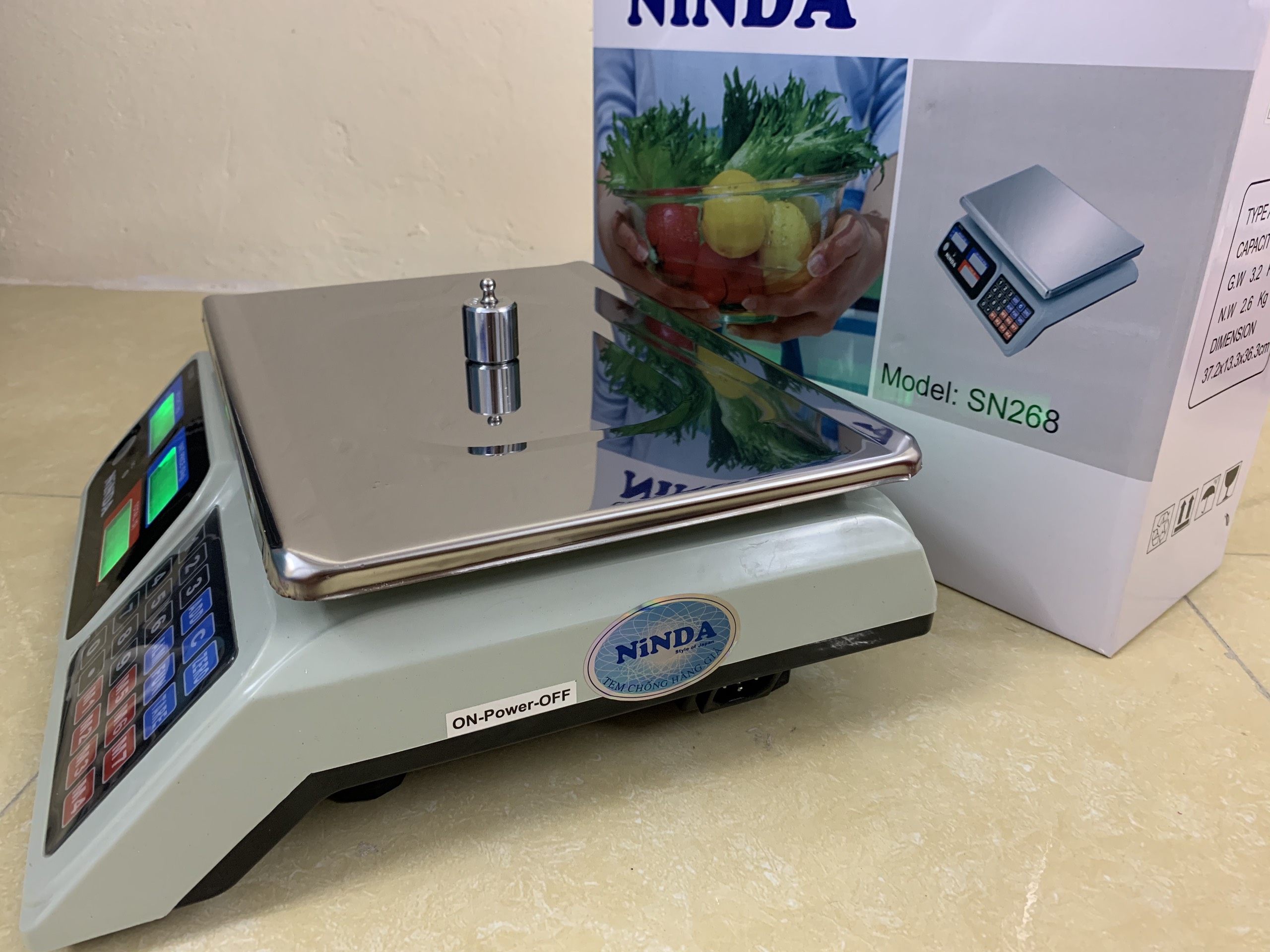 CÂN ĐIỆN TỬ 30kg SN268, CÂN TÍNH GIÁ TIỀN HÀNG CHO CHUỖI SIÊU THỊ CỬA HÀNG TẠP HÓA HOA QUẢ THỰC PHẨM