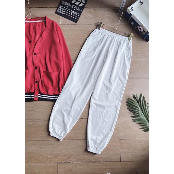 Quần thun jogger bo chun gấu, ảnh thật shop tự chụp trải sàn