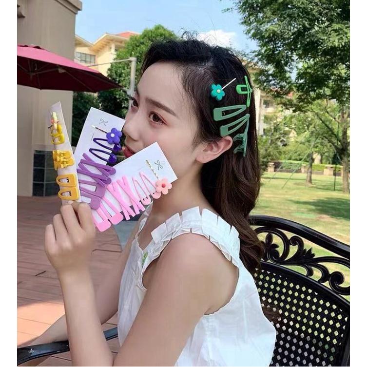 Set 7 Kẹp Tóc Màu Sắc Xinh Xắn Dành Cho Nữ vintag